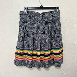 Blue Rain Pleated Floral Mini Skirt Size M‎